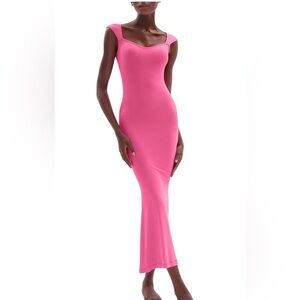 Elegant Pink Sleeveless Dress